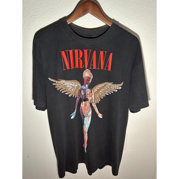 Nirvana In Utero 1993 Vintage Reprint Single Stitch T-shirt - Picture 1 of 6